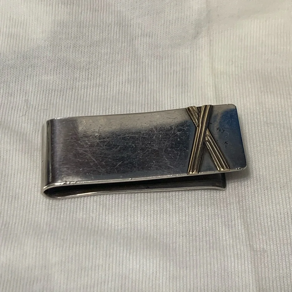 Money Clip Stainless Steel/14k Gold